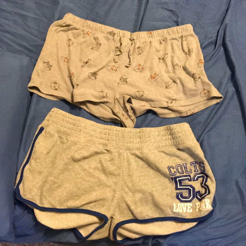 VS PINK COLTS PAJAMA SHORTS/FOREVER 21 CAT shorts